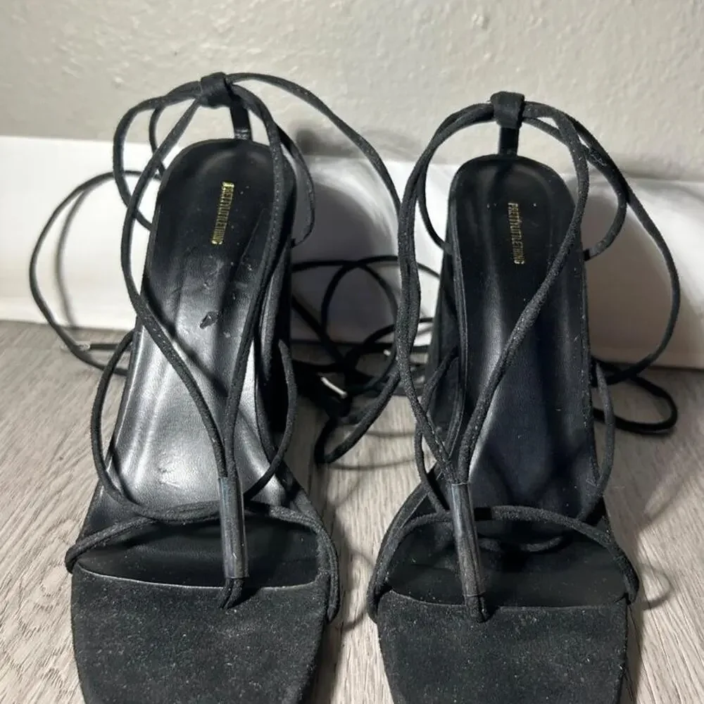 Pretty little thing black suede
